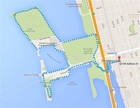 A Nice Running Route Through the Berkeley Marina and Cesar Chavez Park