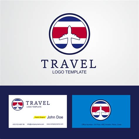 Travel Costa Rica Creative Circle flag Logo and Business card design ...