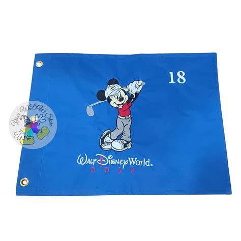 Disney Golf Pin Flag - Mickey Mouse - Walt Disney World Golf Logo - Blue