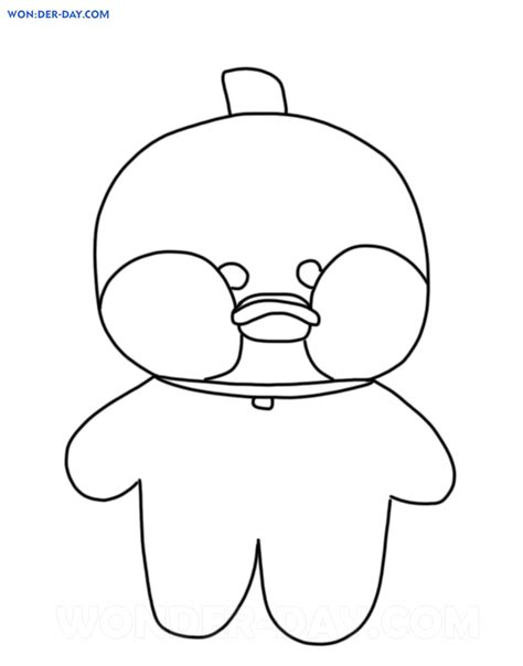 Lalafanfan Duck Coloring Pages | Free Coloring Pages