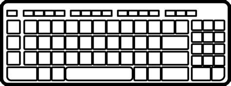 Flat style keyboard in black line art. 25039200 Vector Art at Vecteezy