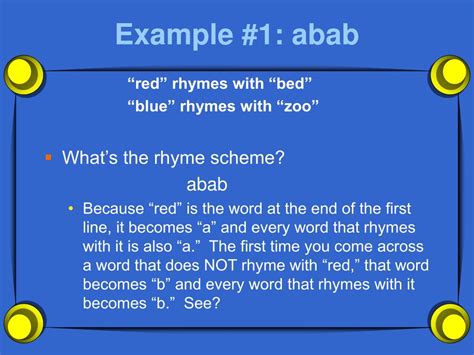 PPT - Rhyme Scheme PowerPoint Presentation, free download - ID:4807789