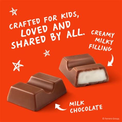 Kinder Chocolate Mini Milk Chocolate Bar With Creamy Milky Filling Candy Family Pack, 12.7 oz ...