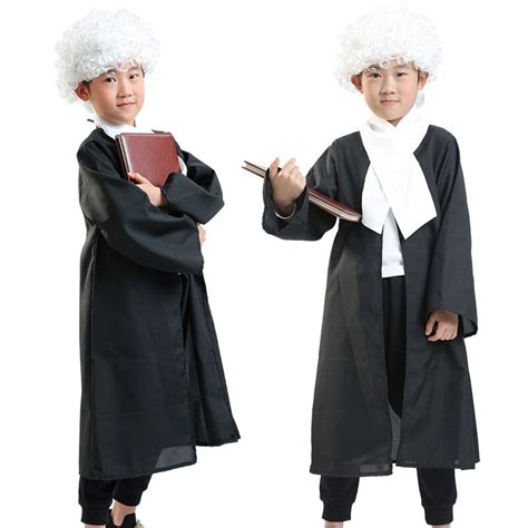 Halloween Kids Performance Cosplay Costumes Children Lawyer Clothing Coats Kindergarten ...