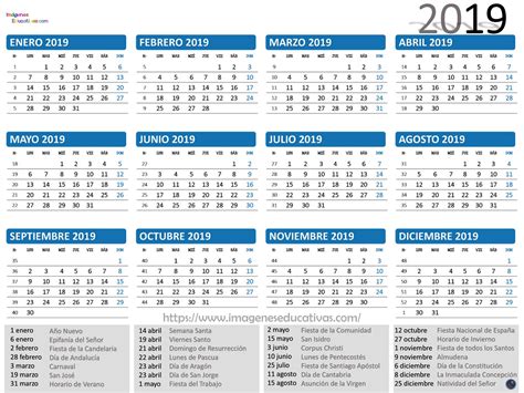 Calendario 2019 (2) - Imagenes Educativas