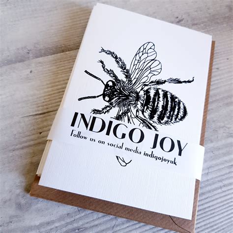 Pack of 5 Bee Cards - Indigo Joy