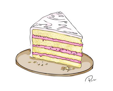 Pin by Eva Scontrino on preferiti | Cake drawing, Cake slice, Cake