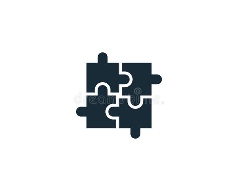 Jigsaw Puzzle Pieces Icon Vector Logo Template Illustration Design Stock Vector - Illustration ...