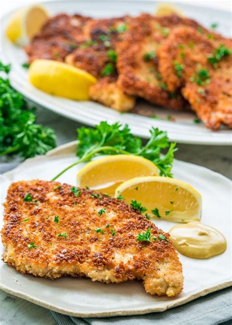 Learn how to make Chicken Schnitzel that's crispy, juicy, extra crunchy and quick to prepare. A ...