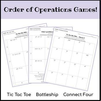 Order of Operations Games by I Got You Math | Teachers Pay Teachers