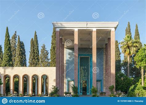 Saadi Tomb in Shiraz Iran stock photo. Image of blue - 157091488