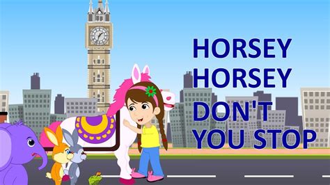 Horsey Horsey Don't You Stop Nursery Rhyme | Learn Animals For Children ...