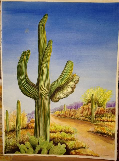 Arizona walkin | Cactus plants, Art, Painting