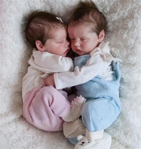 Silicone Baby Girl Twins- 12'' Real Life Baby Dolls Lifelike Reborn Baby Sisters Sleeping ...