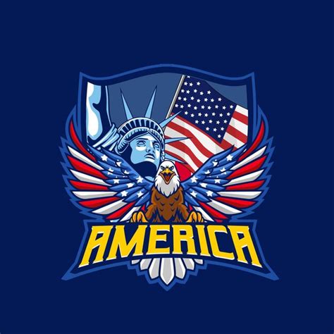 Premium Vector | Vector illustration of american flag painted bald ...