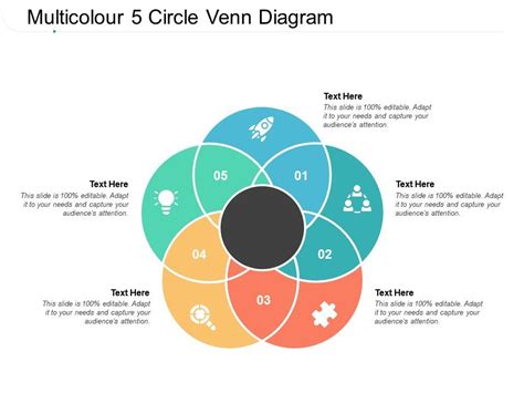 Multicolour 5 Circle Venn Diagram | Template Presentation | Sample of PPT Presentation ...