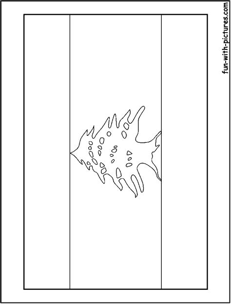 Lebanon Flag Coloring Page