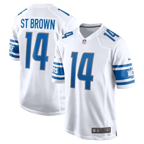 Detroit Lions Amon-Ra St. Brown Nike White NFL Game Jersey