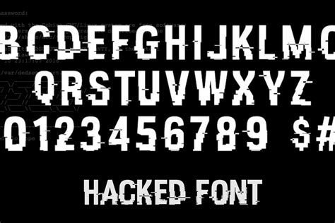 [B!] HACKED Font | DavidLibeau | FontSpace