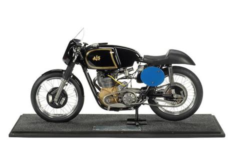 A fine scratchbuilt 1:4 scale model of a 1962 AJS-7R motorcycle, by ...