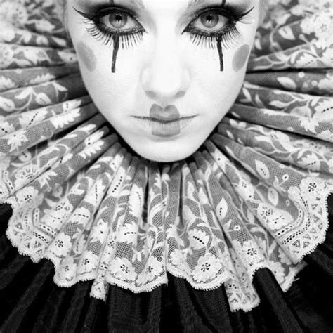 clown fashion...very different look with the pink lips instead of black Dark Circus, Circus Art ...