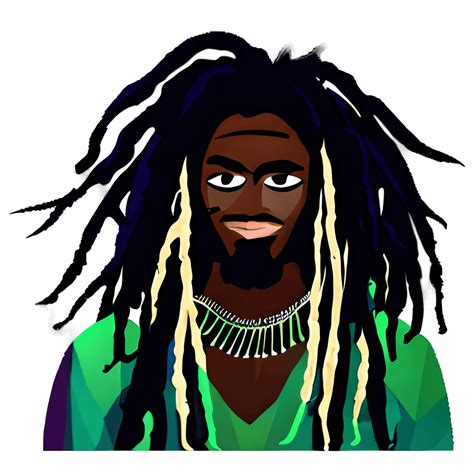 Graphic of Large Black Man with Dreadlocks Ruling the New World · Creative Fabrica