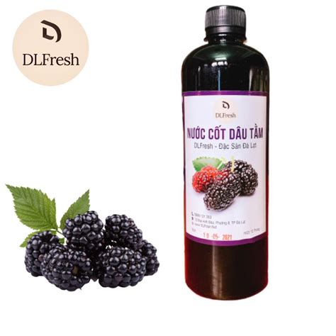 Nước Cốt Dâu Tằm DLFRESH Dâu Tằm Lên Men Tự Nhiên Chai 550ml - ĐẶC SẢN ĐÀ LẠT