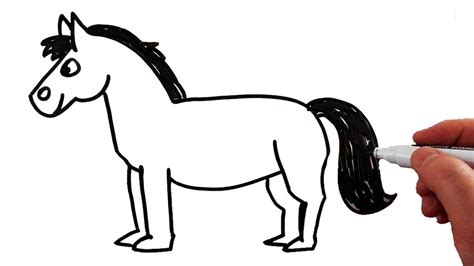 How to Draw a Horse Step by Step Very Easy / Drawing on a Whiteboard ...