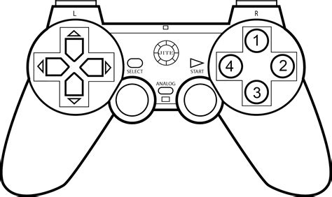 Game Controller Coloring Page Sketch Coloring Page