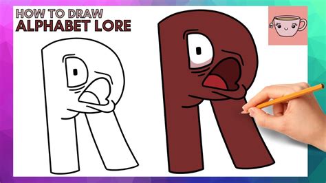 Comment dessiner Alphabet Lore - Lettre R | Tutoriel de dessin étape ...