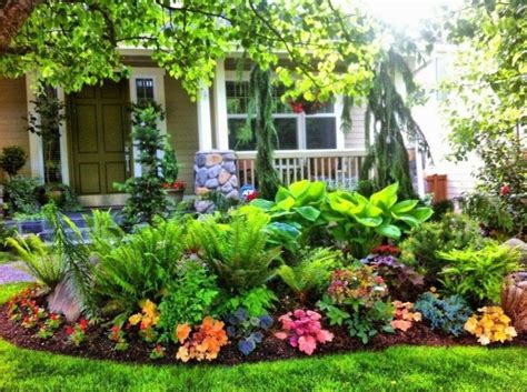 47 Beautiful Flower Beds Design Ideas for Your Front Yard | Shade ...