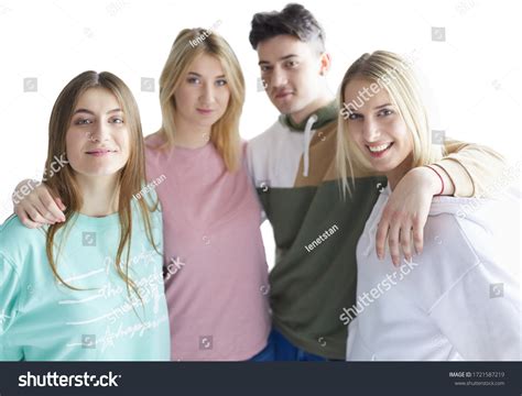 Happy Smiling Friends Group Young People Stock Photo 1721587219 | Shutterstock