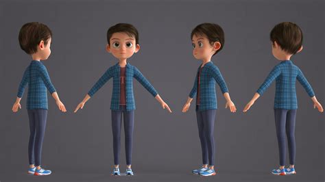 3D CARTOON CUTE BOY BLENDER VERSION - TurboSquid 1951149