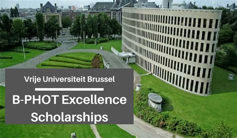 B-PHOT Excellence Scholarships at Vrije Universiteit Brussel, Belgium