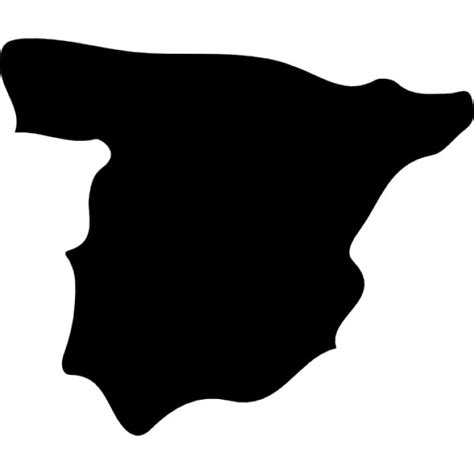 Spain country map black shape Icons | Free Download