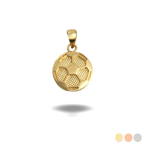 Gold Soccer Ball Sports Pendant Necklace | Factory Direct Jewelry