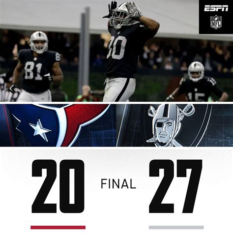 RAIDERS WIN! Oakland extends its division lead to 8-2. | NFL on ESPN ...