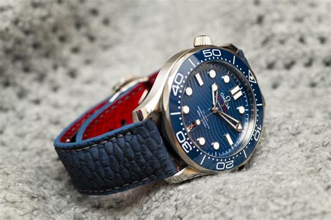 Seamaster 300M with beaver tail leather strap! : r/OmegaWatches