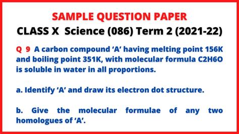 A carbon compound ‘A’ having melting point 156K and boiling point 351K ...