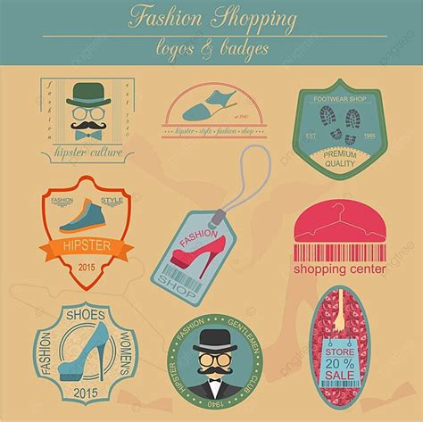 Collection Of Retro Fashion And Apparel Logos In Vector Format Vector ...