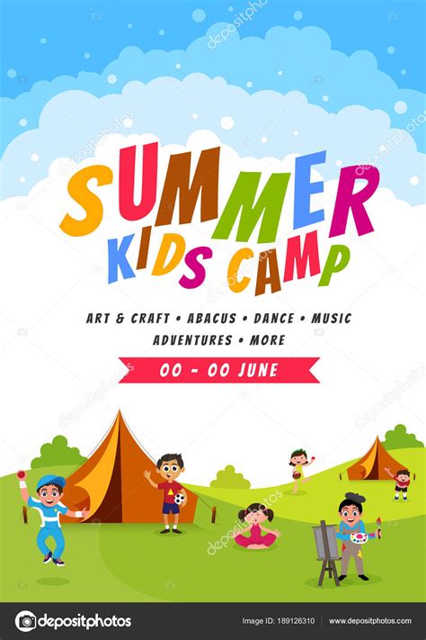 Summer camp poster, flyer or banner design. Stock Vector Image by ©alliesinteract #189126310