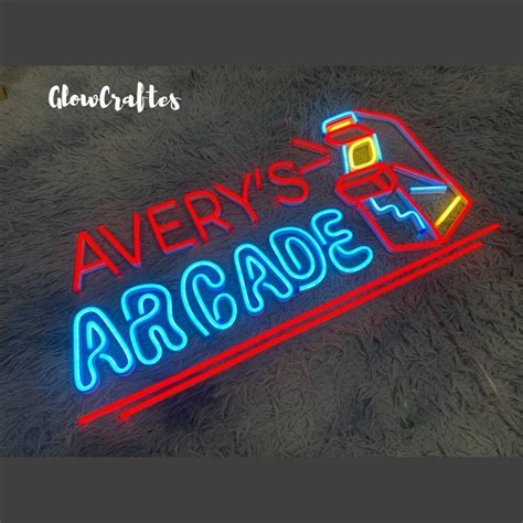 Custom Arcade Machine Neon Sign, Arcade Led Sign, Game Room Decor ...