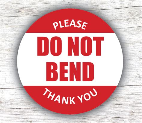 Do Not Bend Stickers Please Do Not Bend for Business - Etsy Hong Kong