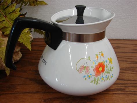 Vintage Corning Ware USA Wildflower Flowered Pan Skillet Batter Bowl Carafe - Moose-R-Us.Com Log ...