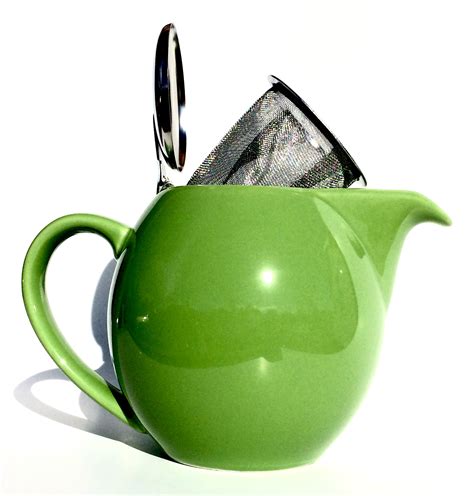 2 cup Ceramic teapot with strainer – Colorado Holistic Tea