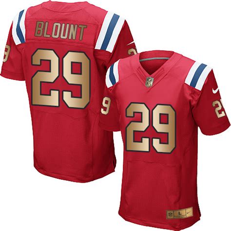 Nike Patriots #29 LeGarrette Blount Red Alternate Men’s Stitched NFL Elite Gold Jersey | Cheap ...