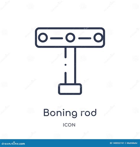 Linear Boning Rod Icon from Construction Tools Outline Collection. Thin ...