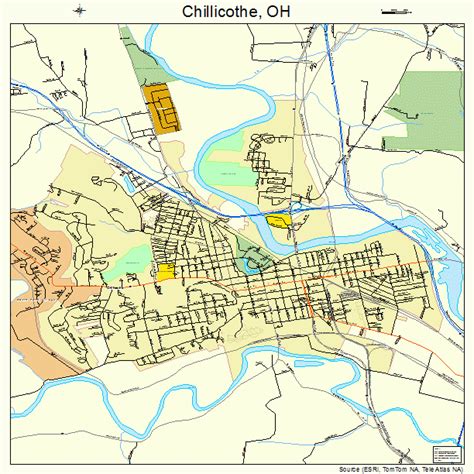 Chillicothe Ohio Street Map 3914184