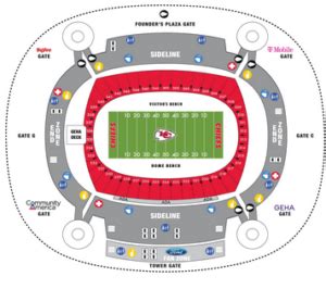 GEHA Field at Arrowhead Stadium Seating Chart 2023 | Kansas City Chiefs ...