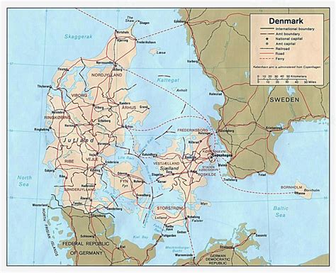 Denmark Map With Cities